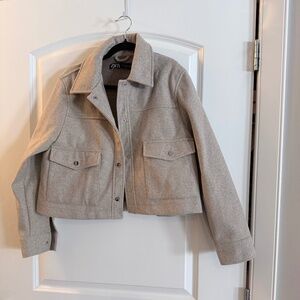Zara - cropped taupe jacket